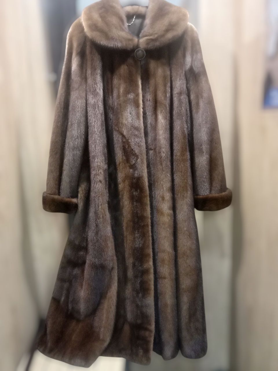 Длинная 130см, ог 120см. Норковая шуба. Манто. Норковая шуба