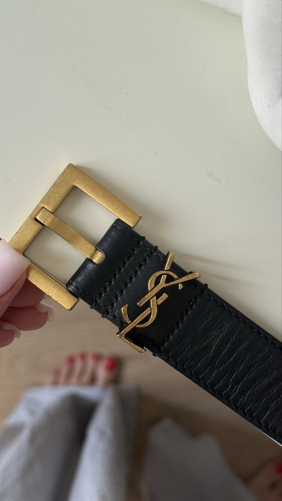 Пасок Saint Laurent 85 см золото