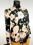 Bluzka koszulowa w kwiaty S M elegancka retro vintage oldschol
