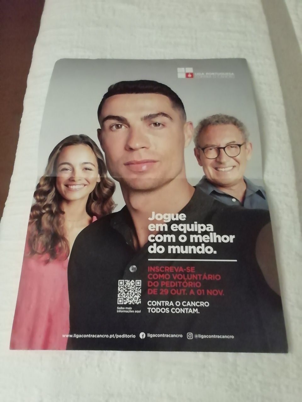 Poster Cristiano Ronaldo da Liga Portuguesa contra o Cancro