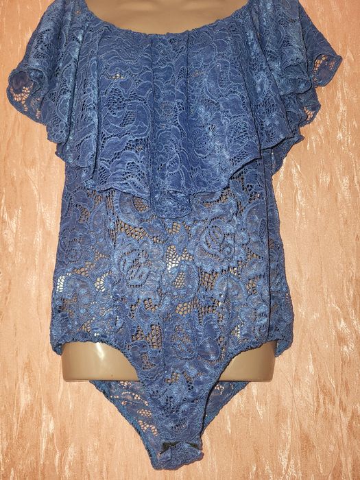 Комбидресс Боди с воланом кружевной XL