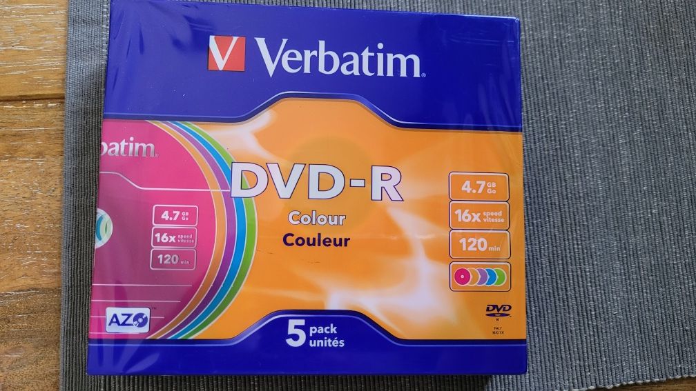 Płyty DVD-R Verbatim kolorowe NOWE