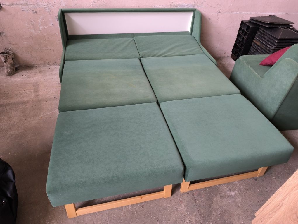 Sofa rozkładana podwójnie z funkcją spania kanapa Solidna Wygodna