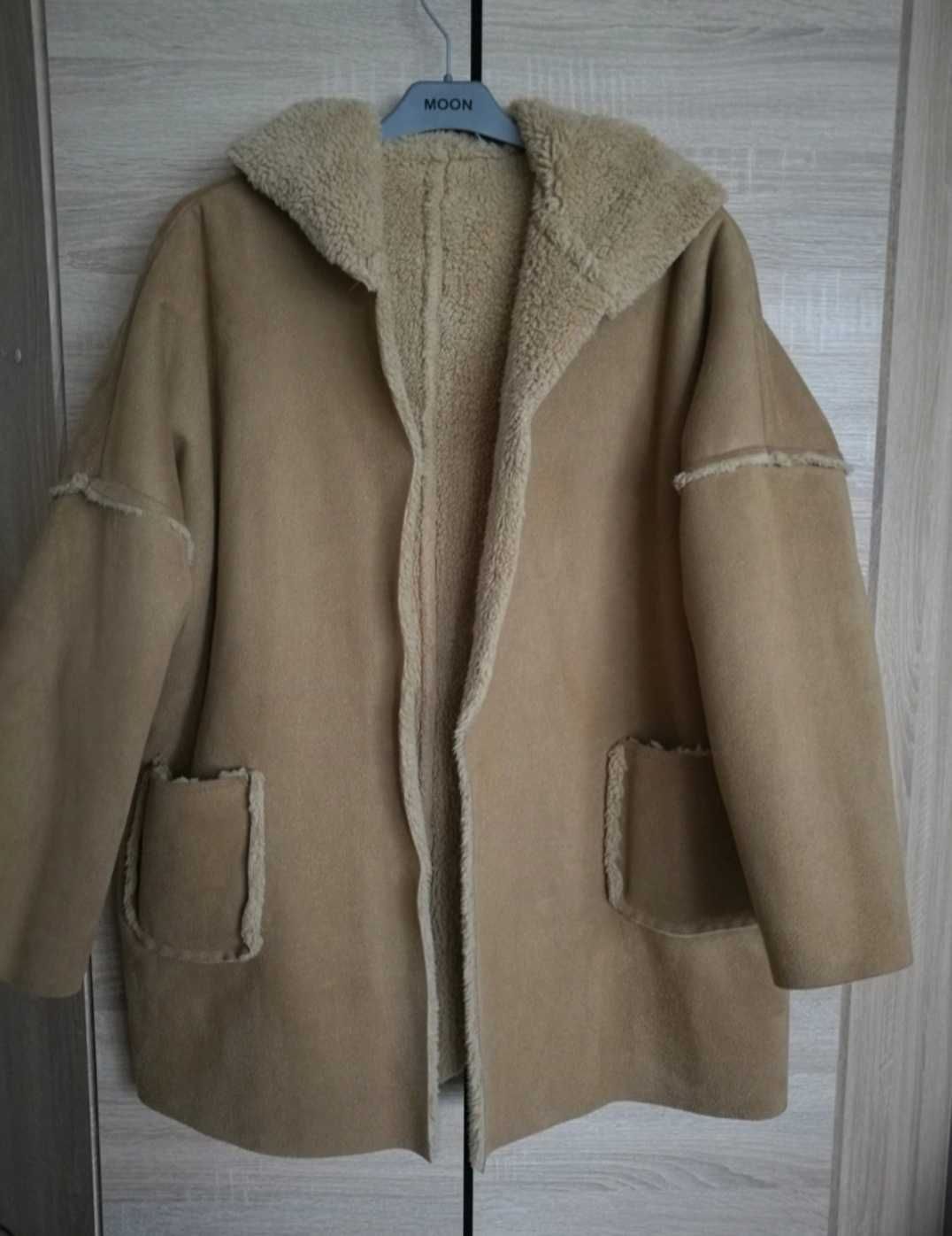 Lekki kożuszek camel made in italy HIT