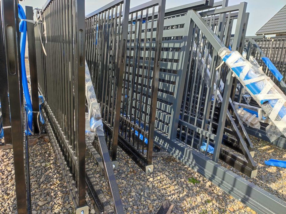 Brama przesuwna 150x400 profil pionowy ocynk ogniowy+ral