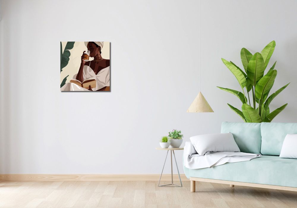 Obraz 50x50cm Chwila z Książką