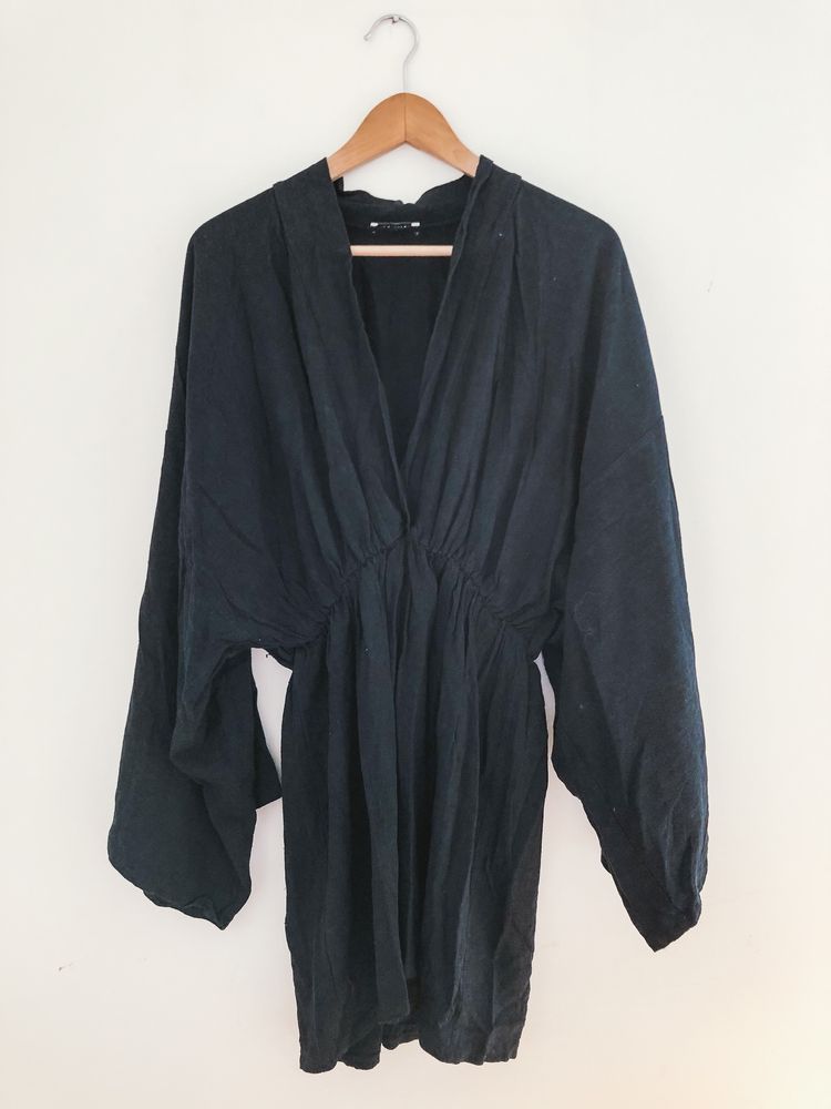 The Odder Side Dalia granatowa sukienka kimono M