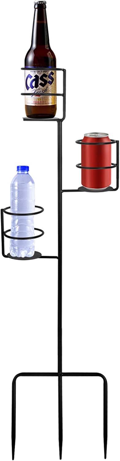 stojak na napoje drinki metalowy czarny