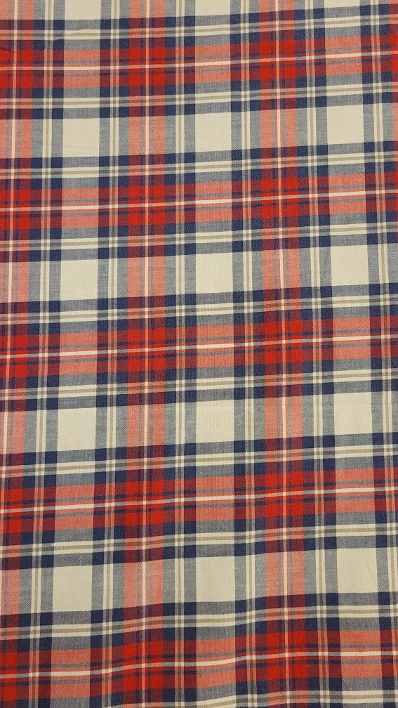 Kupony tkaniny 2 sztuki 126cmx120cm kratka