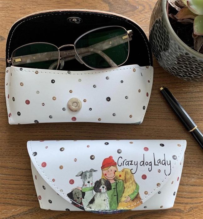 Etui na okulary GL10 Crazy Dog Lady Psiara oprawa: folia