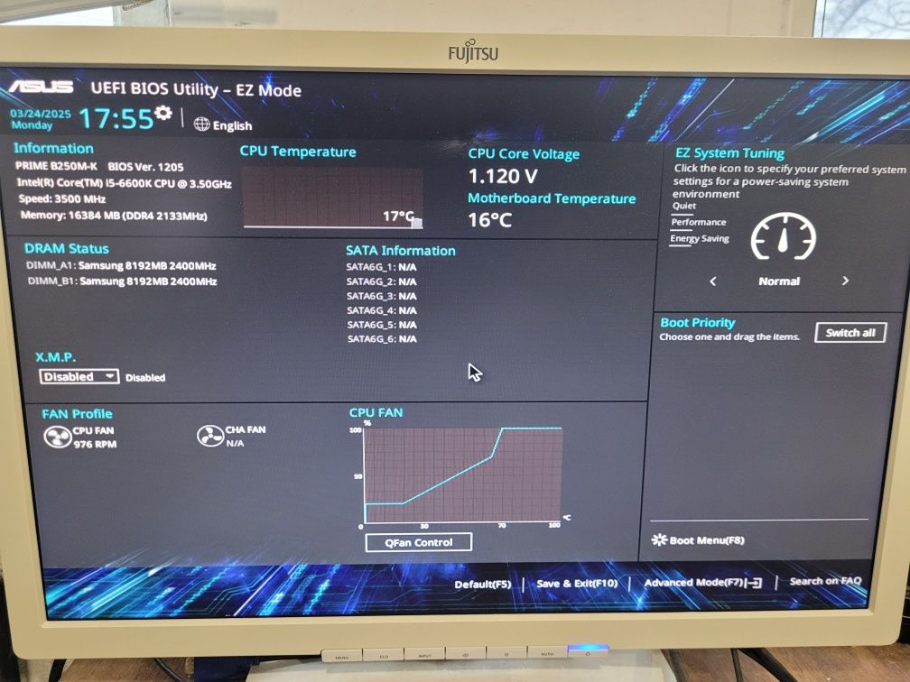 Комплект s1151 ASUS B250M-K + i5-6600K материнка і процесор
