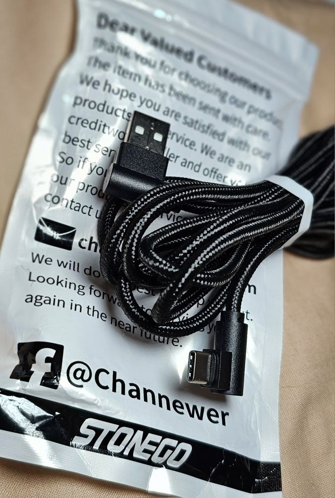Кабель Stonego 2 м кутовий USB to Type C
