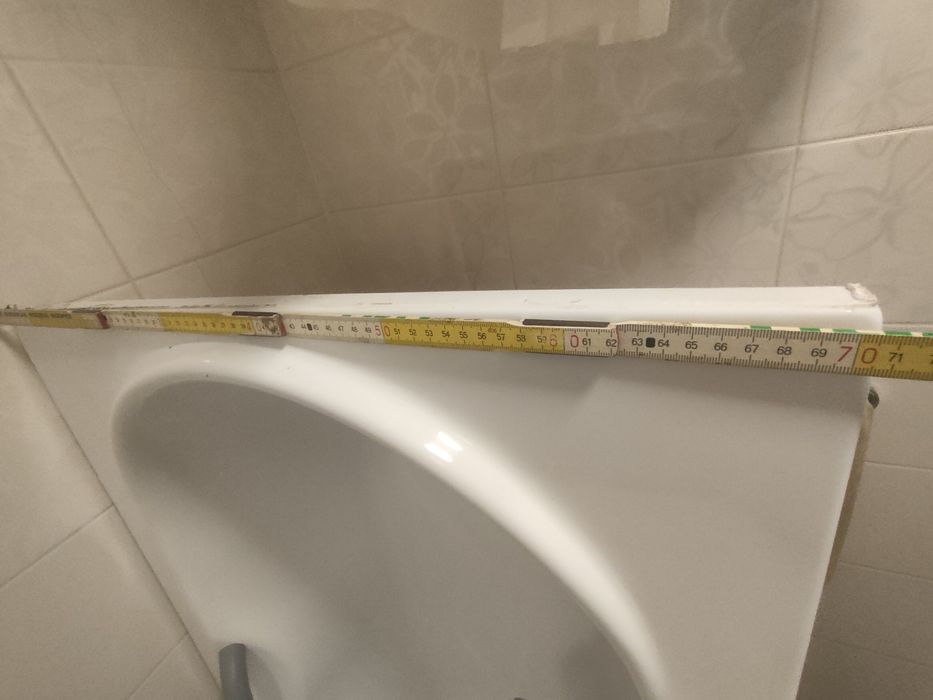 Wanna SANPLAST akrylowa z uchwytami, na stelażu 140x70 cm