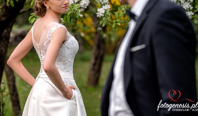 Ekskluzywna suknia ślubna France renomowanego salonu Fulara & Żywczyk