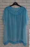 Włoska szyfonowa tunika koronka plus size xxxl 48 50