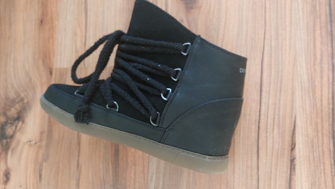 Buty 39 kozaki zimowe DIVERSE czarne damskie