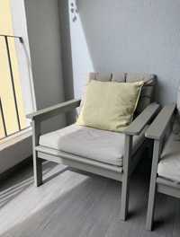IKEA Poltrona, exterior, cinz - Outdoor Chairs with cushions