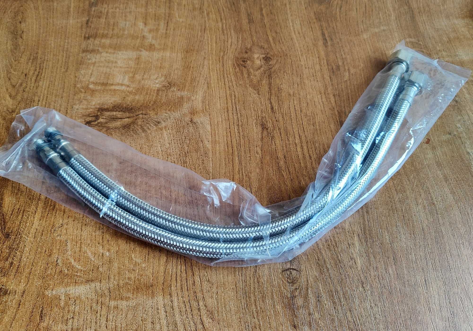 2 szt. unikat wężyk elastyczny do baterii dwie uszczelki GW3/8" x M10