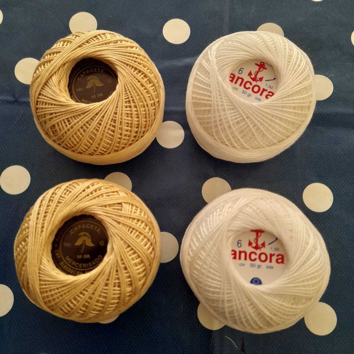 Novelos de linha n.º 6  para croché
