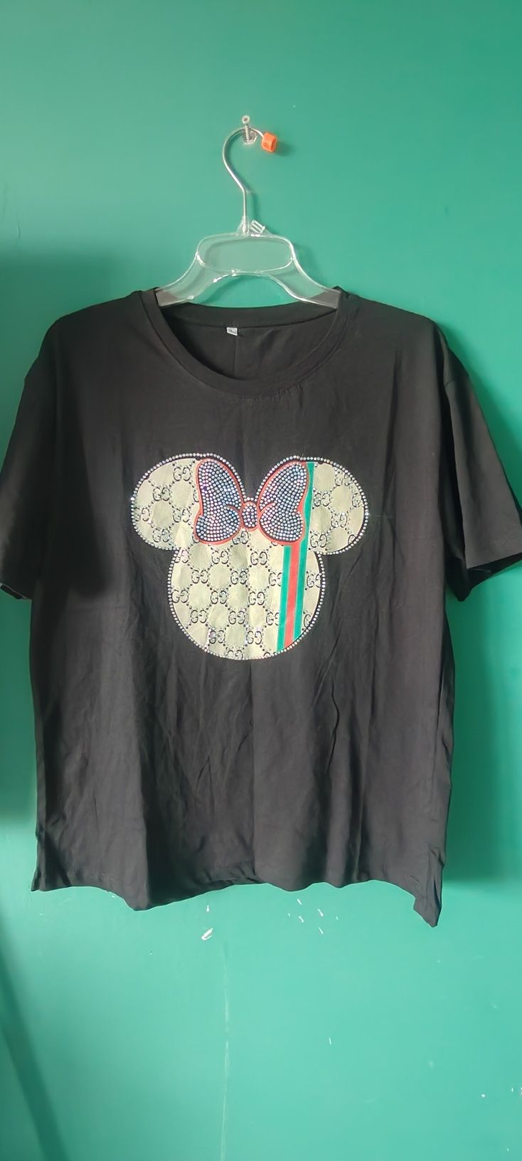 Bluzka t-shirt cyrkonie myszka Miki L XL