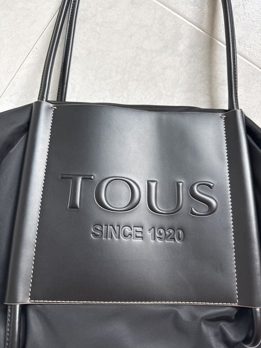 Mala TOUS  Preta tote grande Empire de nylon reciclao