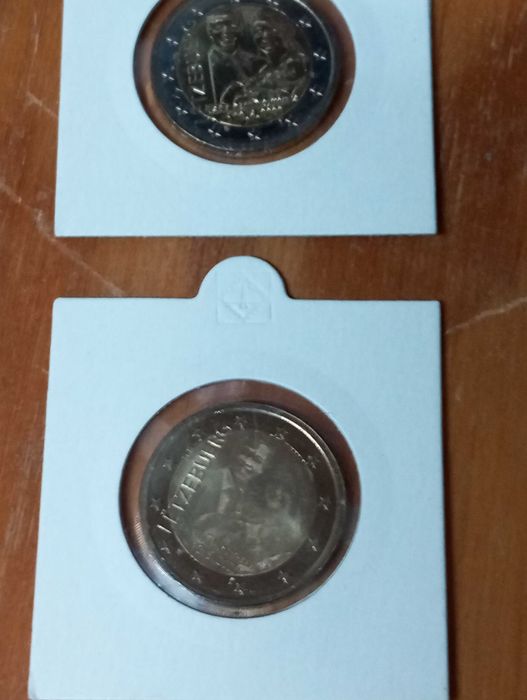 2€ Proof 50 Anos 25 de Abril 2 moedas Unc do Luxemburgo 2020 e 2020