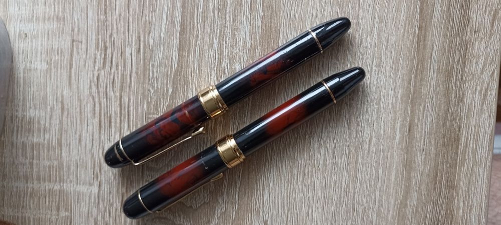 Zestaw pióro wieczne, długopis PRL