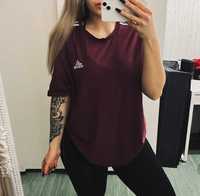 adidas koszulka bordowa t-shirt l