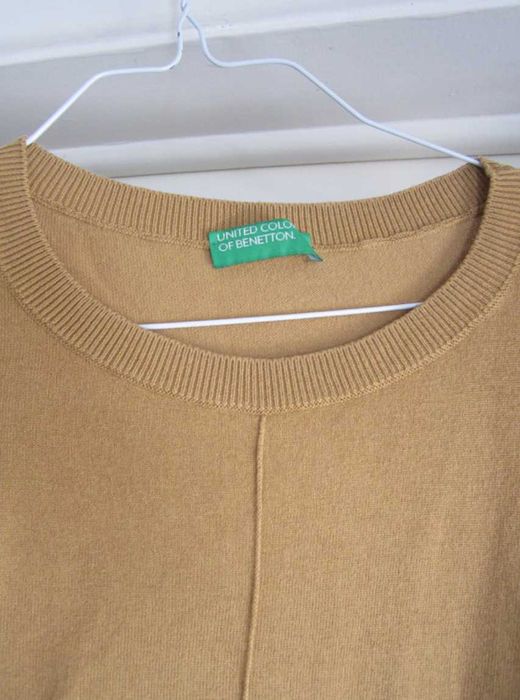 Vestido Castanho Claro United Colors Of Benetton manga comprida L/XL G