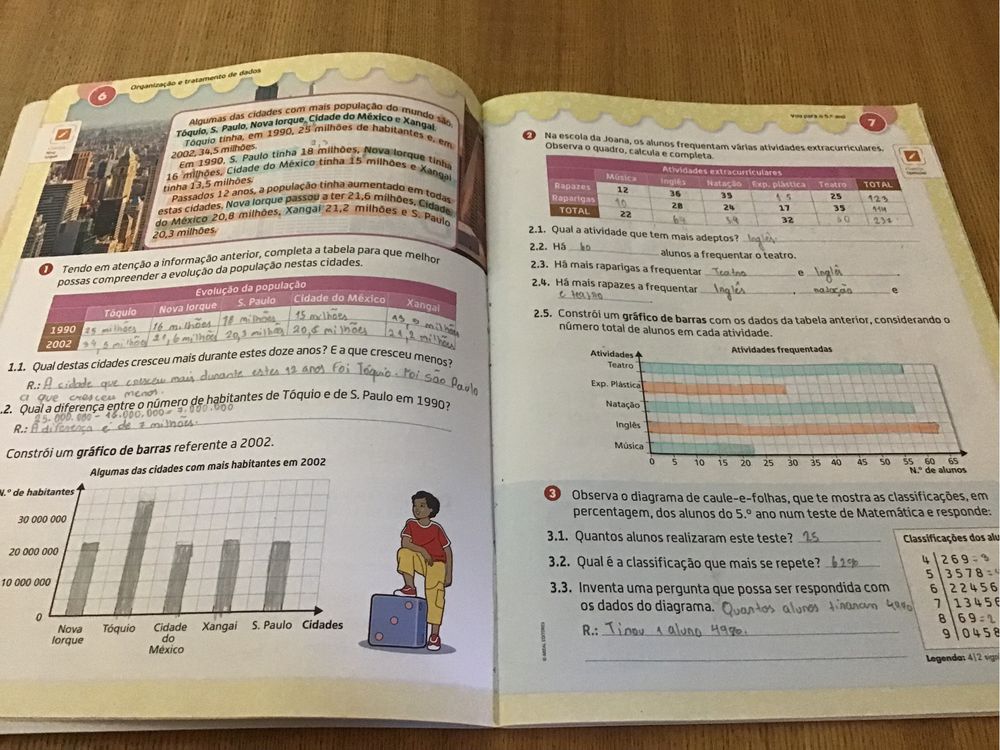 Livro de exercícios Matemática, 5.º ano