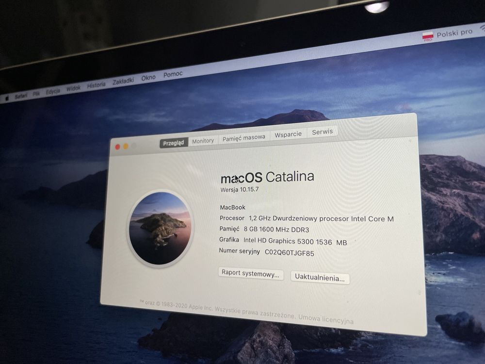 Apple Macbook 12 retina 8gb 512ssd złoty 97cykli bateria