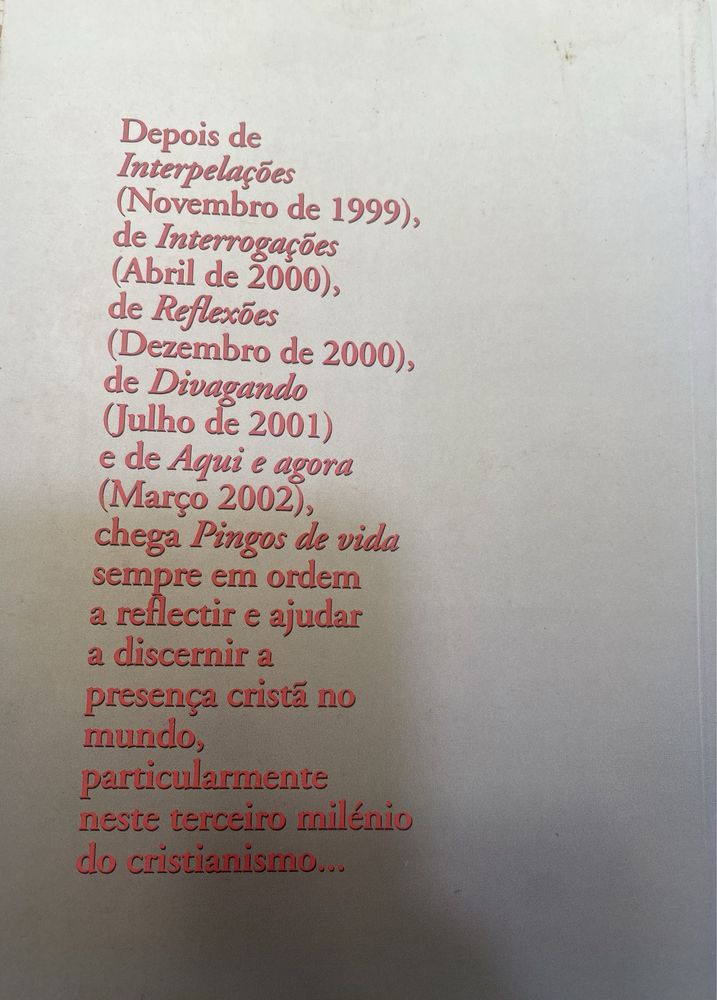 Livro pingos de vida