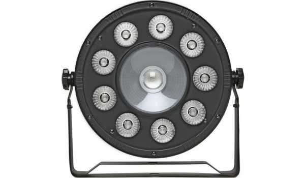 Reflektor Mocny PAR LED 9 x 10W + 1 x 30W RGB DMX Mix kolor Stroboskop