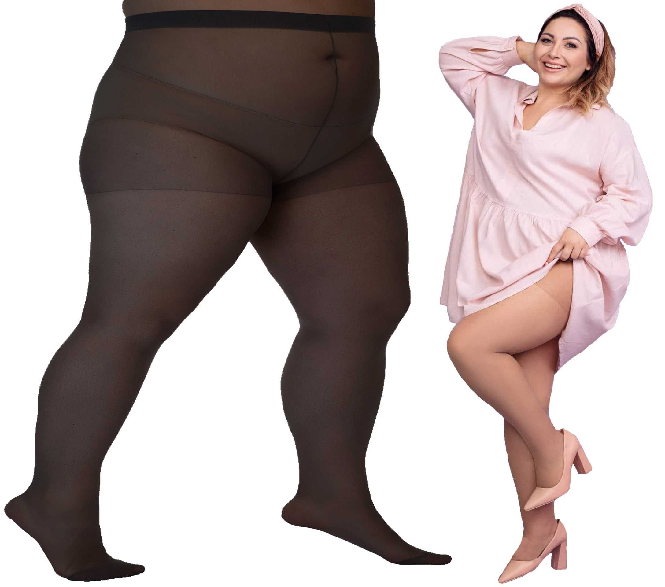 Rajstopy Lida Plus Size , 20den , Czarny , 3XXL , biodra do 170cm