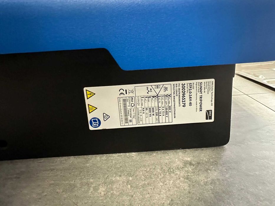 Inversor de rede Trifásico 3kW - SMA - Excelente Estado