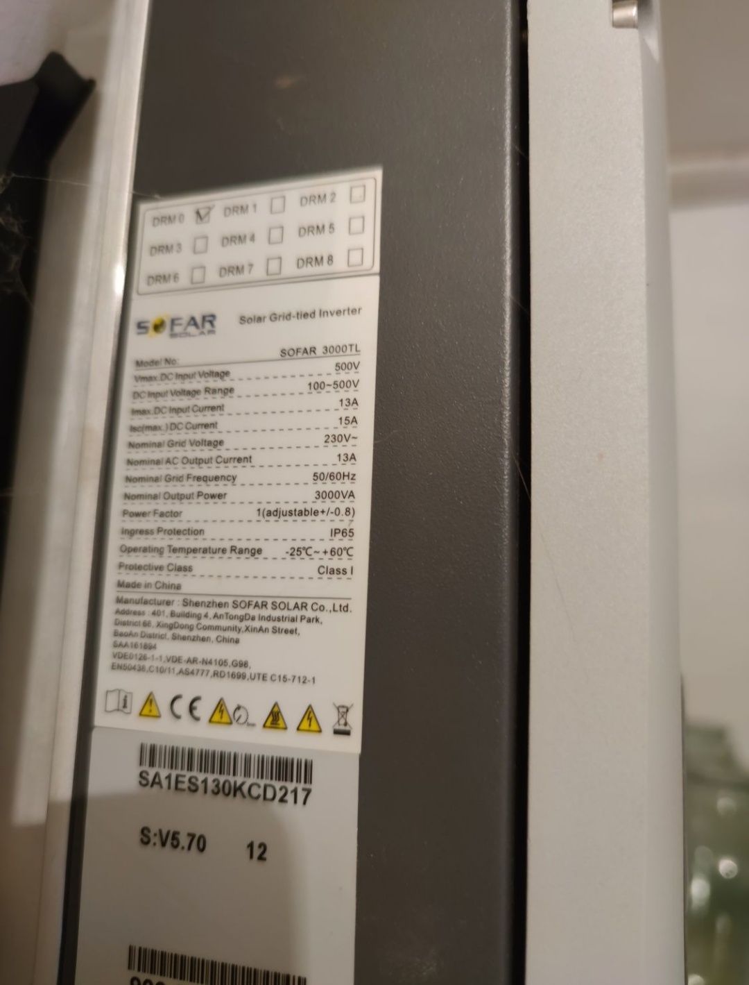 Sofar 3000TL сетевой инвертор