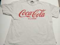 Stradivarius L 42 biała szara koszulka t-shirt bluzka Coca Cola