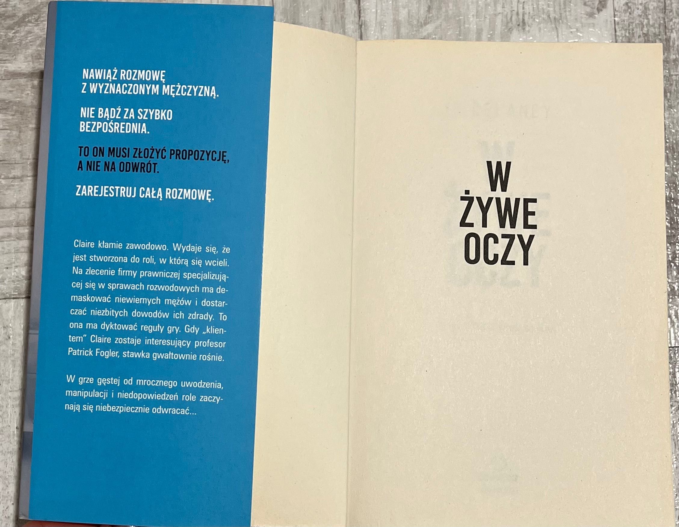 Książka „ W żywe oczy” JP Delaney