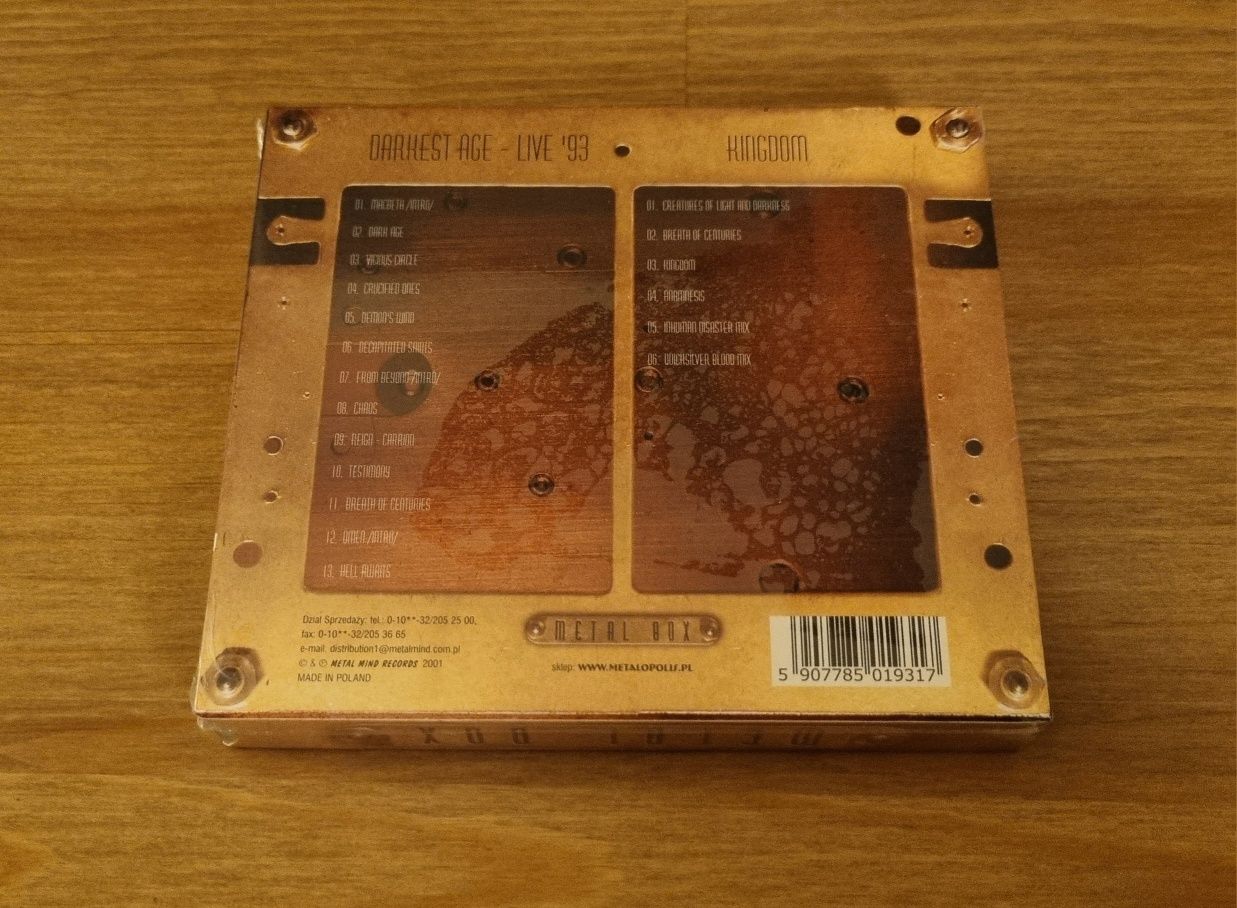 Vader Darkest Age Live '93 | Kingdom 2CD *NOWE* MMP 2001 Folia UNIKAT