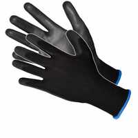 Rękawice Robocze Ochronne Poliuretanowe Czarne 12 par Rozmiar 10-XL