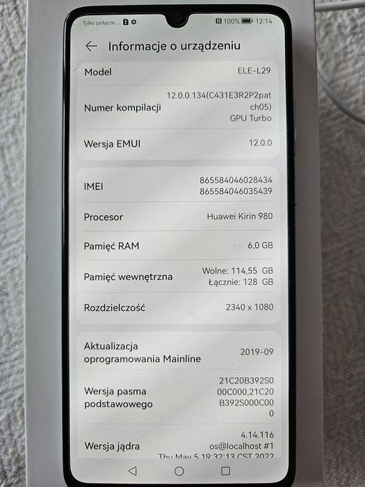 Huawei P30 6/128 GB, stan idealny