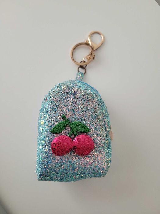 Portfelik brokatowy- brelok