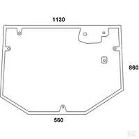 Szyba tylna Fendt 900 Vario 922, 924, 927, 930, 933, 936, ACX910