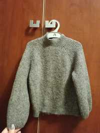 Sweter Zara świąteczny srebrna nitka 92