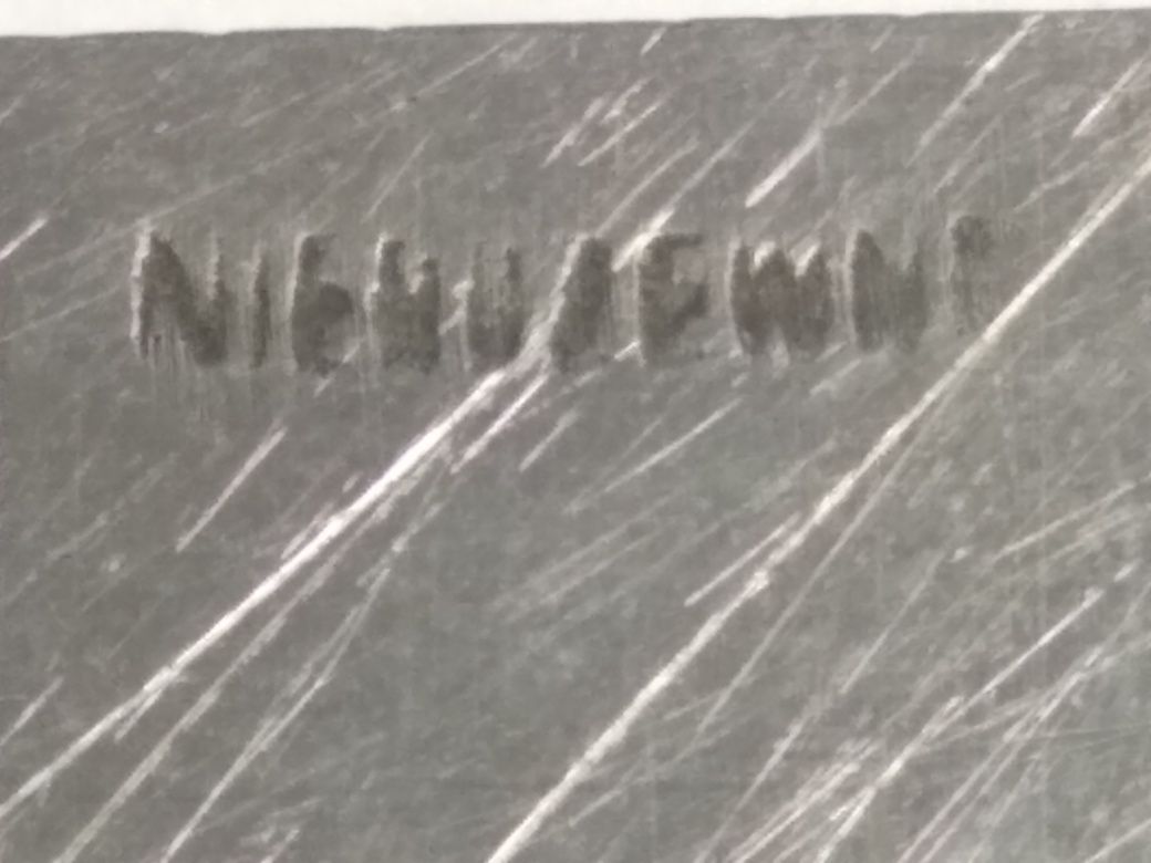 Nóż kuchenny nierdzewne alu stołówka  Prl