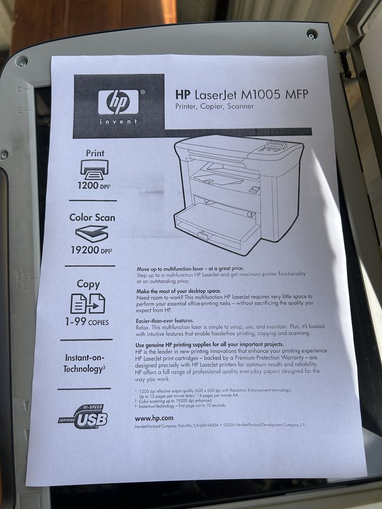 Багатофункціональний принтер HP LaserJet M1005