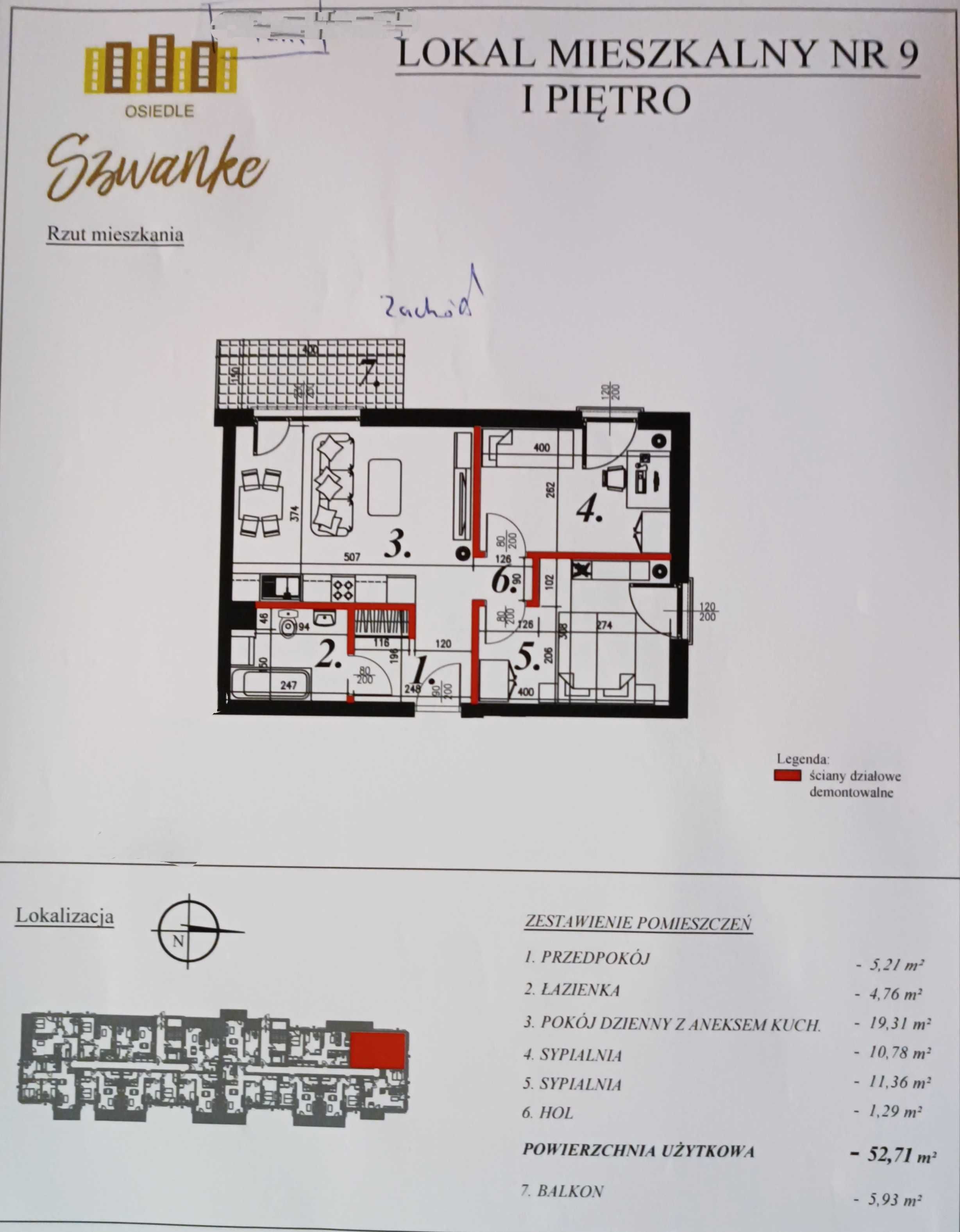 Sprzedam mieszkanie Ciechanów 53mkw, 3pok. NOWE