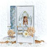 Kartka w pudełku na Pierwszą Komunię Świętą Pamiątka - Hand Made