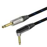 Kabel instrumentalny w oplocie 5m Jack-Jack kątowy Roxtone TGJJ310L515