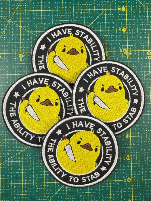 Naszywka na rzep "I have stability, the ability to stab"